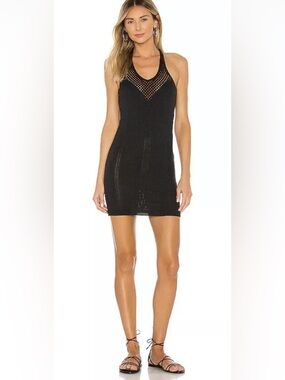 NWOT Free People Intimately KnockOut Swit slip mini dress in black